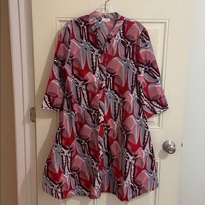 Zuri Kenya Sunbird Dress with Pockets, Size Medium